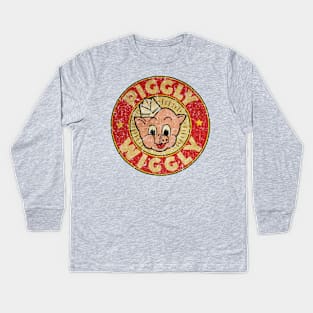 Vintage Red Piggly Wiggly Kids Long Sleeve T-Shirt